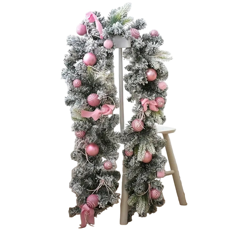 Christmas Wreath Pink Garland