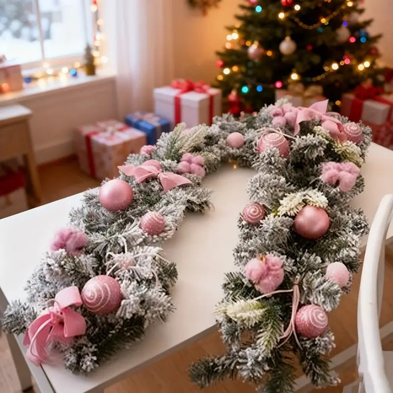 Christmas Wreath Pink Garland