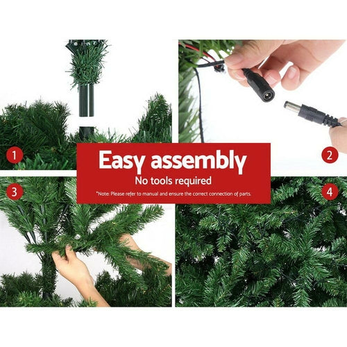 Jingle Jollys Christmas Tree 2.4M Xmas Tree Decorations 3190 LEDs 8