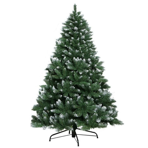 Jingle Jollys Christmas Tree 1.8m Snowy Xmas Tree Decoration 650 Tips